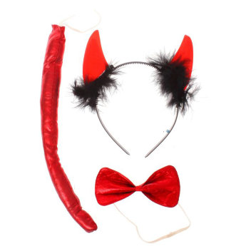 Набор Чертик, красные рожки, бабочка и хвост