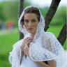 Пелерина для венчания, белая