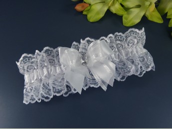 Свадебная подвязка невесты 101, белая