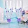Свадебные бокалы Астранция лаванда, deco-034