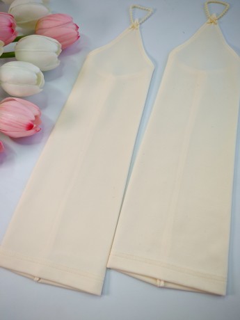 Свадебные митенки 28см, гладкие