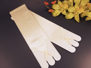 Свадебные митенки 28см, гладкие