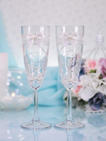 Свадебные бокалы deco-035, кремовый