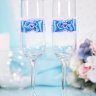 Свадебные бокалы Гармония, цвет васильковый