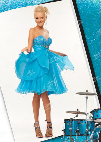 Вечернее платье лазурное kp0027B