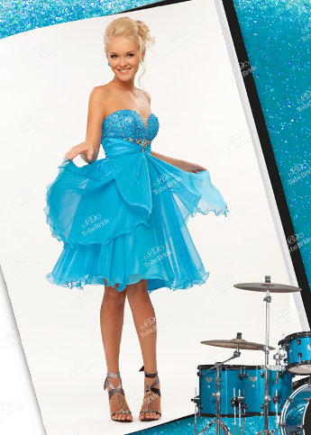 Вечернее платье лазурное kp0027B