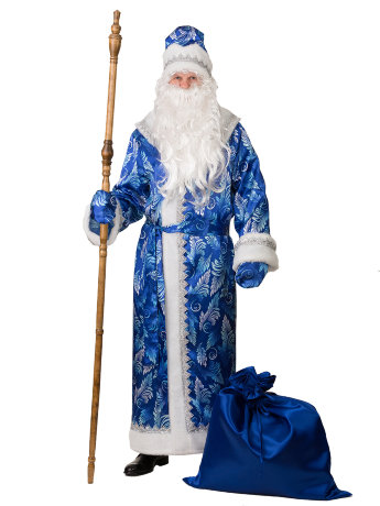 Костюм Дед Мороз сатин принт 194