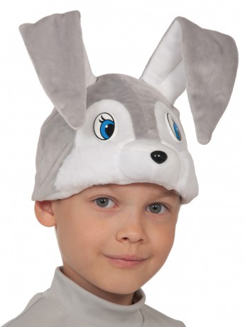 Шапочка Зайчик серый 4004