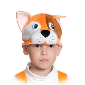 Шапочка Котик рыжий 4077
