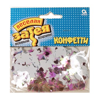 Конфетти голуби и колокольчики, перламутр 1501-0199