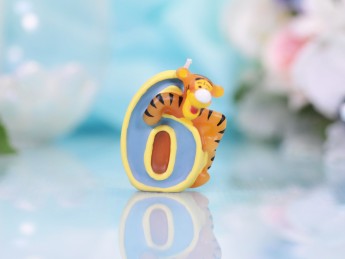 Свеча для торта, цифра 6 Тигруля