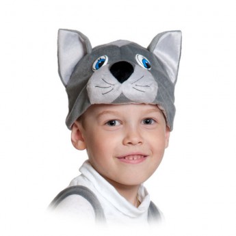 Шапочка Котик серый 4078
