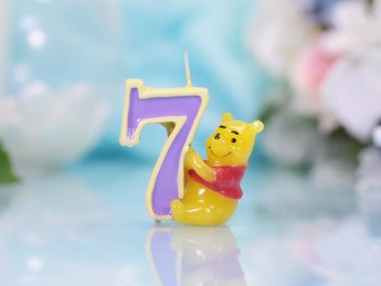 Свеча для торта, цифра 7 и Винни