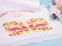 Свадебный рушник Птица семейного счастья