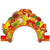 Кокошник Осенние грибы из картона 29.615.00