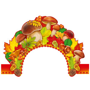 Кокошник Осенние грибы из картона 29.615.00