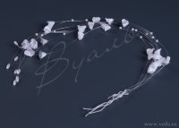 Протяжки 35см(3) для волос, белые и беж