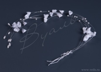 Протяжки 35см(3) для волос, белые и беж