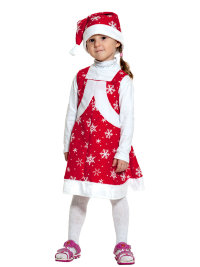 Костюм Мисс Санта ткань-плюш 2045