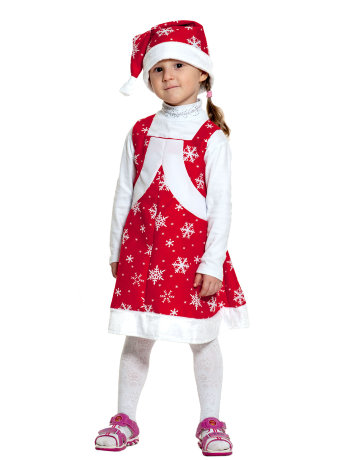 Костюм Мисс Санта ткань-плюш 2045