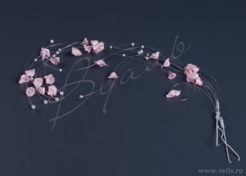 Протяжки 35см(3) для волос, розовый