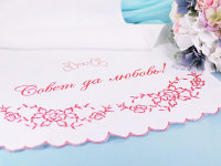 Рушник свадебный льняной 25