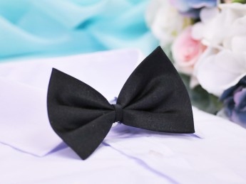 Галстук бабочка изящный, черный