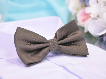 Галстук бабочка двойной, коричневый