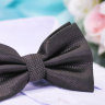Галстук бабочка двойной, коричневый темный, фото 2