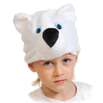 Шапочка Мишка белый 4009
