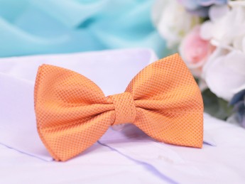 Галстук бабочка двойной оранжевый