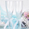 Свадебные бокалы Ажур мята, фото 1