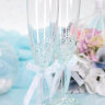 Свадебные бокалы Ажур мята, фото 2