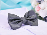 Галстук бабочка двойной, серый графит