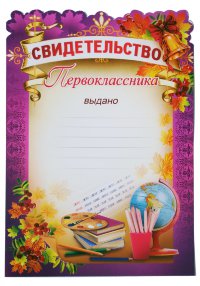 Свидетельство первоклассника 69924