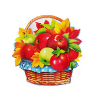 Украшение на скотче, корзина с яблоками 3000790