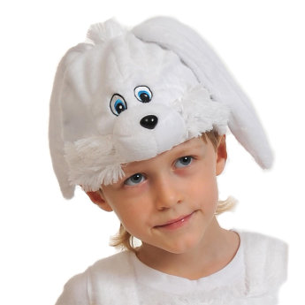 Шапочка Зайчик белый 4003