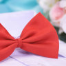Галстук бабочка изящный, красный, фото 2
