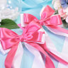 банты розовые с белым
