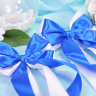 банты синие с белым