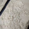 Митенки свадебные 28см, вышивка на сетке