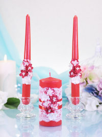 Домашний очаг Вишневый сад, набор из 3-х свечей