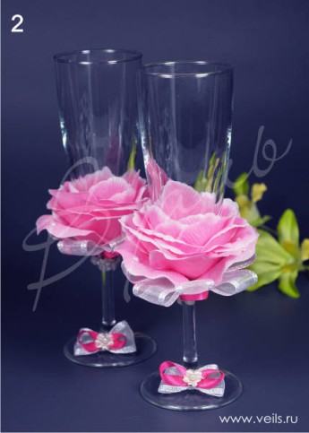 Свадебные бокалы, deco-022