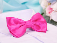 Галстук бабочка гладкий, малиновый