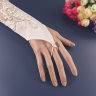 митенки молочные с золотом, 40 см
