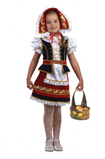 Костюм Красная шапочка бархат 945