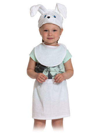 Костюм Зайка белая лайт 01-3006