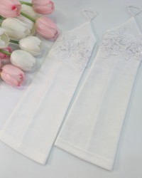 Свадебные митенки 28см белые 