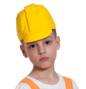 Шапка каска Строитель 6197