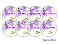 Набор свадебных значков 05